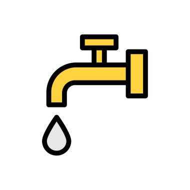 Web sitesi ve Apps tasarım ve masaüstü zarfları, geliştirme ve yazdırma için su musluğu simgesi. Premium paketi.