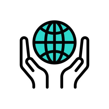 Web sitesi ve Uygulamalar için dünya bakım simgesi tasarım ve masaüstü zarfları, geliştirme ve yazdırma. Premium paketi.