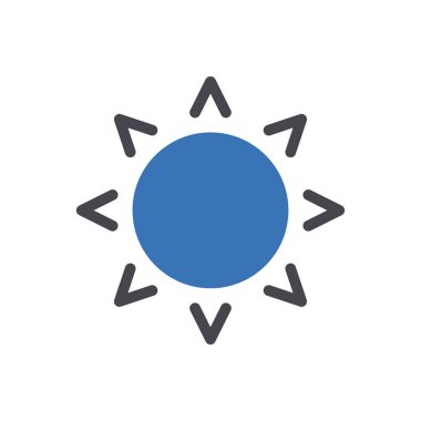 Web sitesi için güneş simgesi ve Uygulamalar tasarım ve masaüstü zarfları, geliştirme ve yazdırma. Premium paketi.