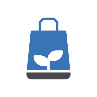 Web sitesi ve Uygulamalar tasarım ve masaüstü zarfları, geliştirme ve yazdırma için ekoloji çanta simgesi. Premium paketi.