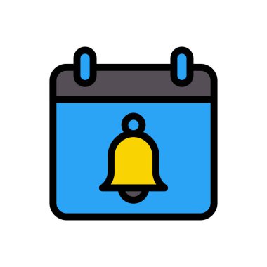 Web sitesi ve Uygulamalar için takvim çan simgesi tasarım ve masaüstü zarfları, geliştirme ve yazdırma. Premium paketi.