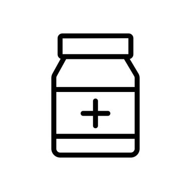 Web sitesi ve Uygulamalar için ilaç kavanozu simgesi tasarım ve masaüstü zarfları, geliştirme ve yazdırma. Premium paketi.