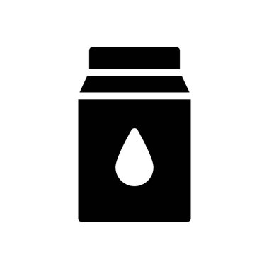 Web sitesi tasarımı ve masaüstü zarfları için süt paketi simgesi, geliştirme. Premium paketi.