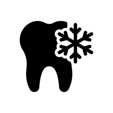 Web sitesi tasarımı ve masaüstü zarfları için diş soğuk ikonu, geliştirme. Premium paketi.