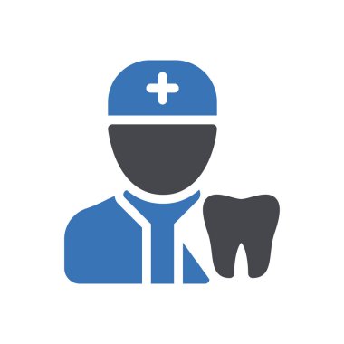 Web sitesi tasarımı ve masaüstü zarfları için dişçi simgesi. premium paket.