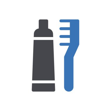 Web sitesi tasarımı ve masaüstü zarfları için diş macunu simgesi, geliştirme. Premium paketi.