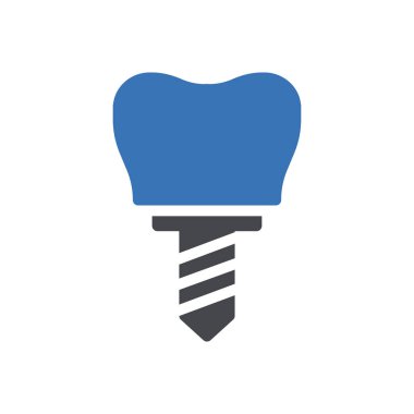 Web sitesi tasarımı ve masaüstü zarfları için implant simgesi, geliştirme. premium paket.