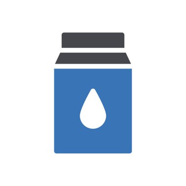 Web sitesi tasarımı ve masaüstü zarfları için süt paketi simgesi, geliştirme. Premium paketi.