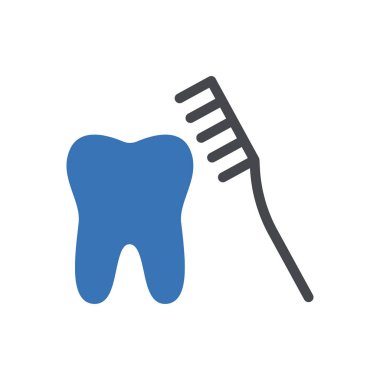 Web sitesi tasarımı ve masaüstü zarfları için diş fırçası simgesi, geliştirme. Premium paketi.