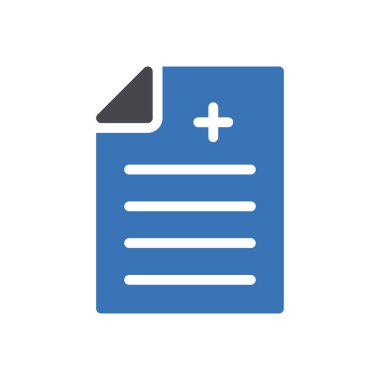 Web sitesi tasarımı ve masaüstü zarfları için tıbbi rapor simgesi, geliştirme. Premium paketi.