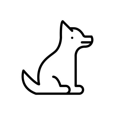 Web sitesi tasarımı ve masaüstü zarfları için köpek simgesi, geliştirme. premium paket.