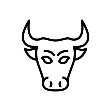 Web sitesi tasarımı ve masaüstü zarfları için boğa simgesi. premium paket.