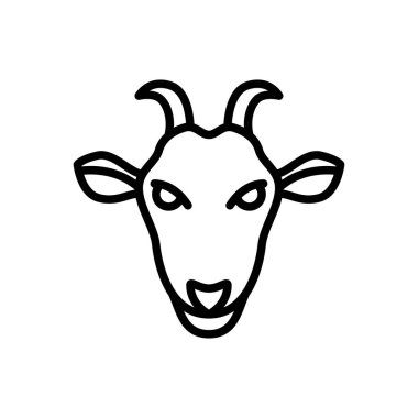 Web sitesi tasarımı ve masaüstü zarfları için keçi simgesi, geliştirme. premium paket.