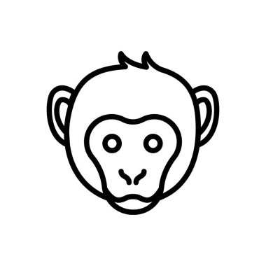 Web sitesi tasarımı ve masaüstü zarfları için maymun simgesi, geliştirme. premium paket.