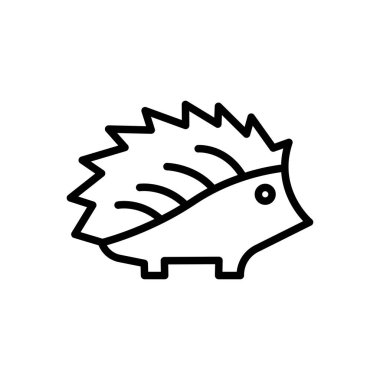 Web sitesi tasarımı ve masaüstü zarfları için kirpi simgesi, geliştirme. Premium paketi.