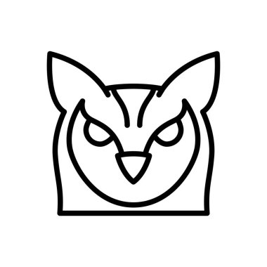 Web sitesi tasarımı ve masaüstü zarfları için baykuş simgesi, geliştirme. Premium paketi.