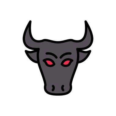 Web sitesi tasarımı ve masaüstü zarfları için boğa simgesi. premium paket.