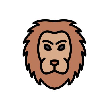 Web sitesi tasarımı ve masaüstü zarfları için aslan simgesi, geliştirme. premium paket.