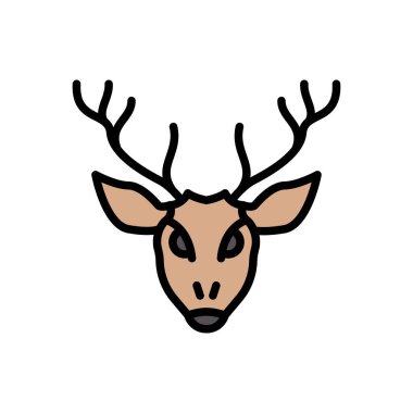 Web sitesi tasarımı ve masaüstü zarfları için ren geyiği simgesi, geliştirme. premium paket.