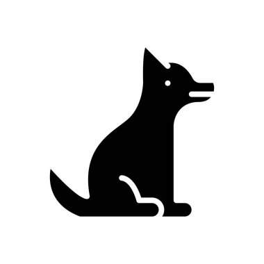 Web sitesi tasarımı ve masaüstü zarfları için köpek simgesi, geliştirme. premium paket.