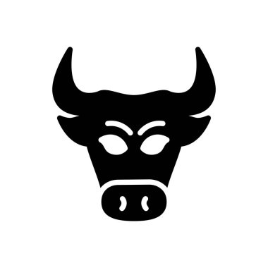 Web sitesi tasarımı ve masaüstü zarfları için boğa simgesi. premium paket.