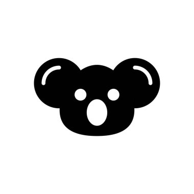 Web sitesi tasarımı ve masaüstü zarfları için koala simgesi, geliştirme. Premium paketi.