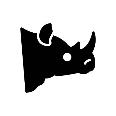 Web sitesi tasarımı ve masaüstü zarfları için gergedan simgesi, geliştirme. Premium paketi.