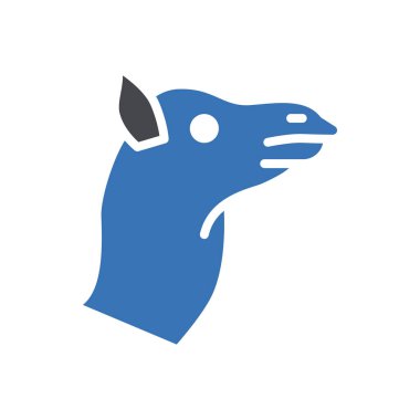 Web sitesi tasarımı ve masaüstü zarfları için deve yüzü simgesi, geliştirme. Premium paketi.