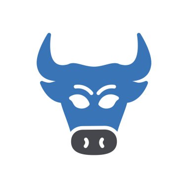 Web sitesi tasarımı ve masaüstü zarfları için boğa simgesi. premium paket.