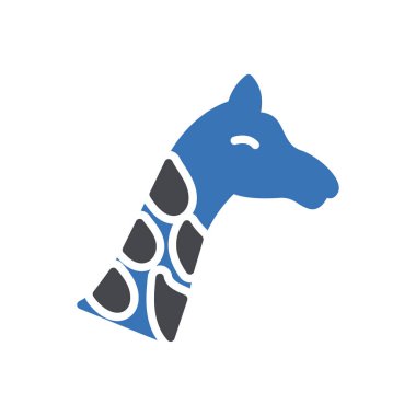 Web sitesi tasarımı ve masaüstü zarfları için zürafa simgesi, geliştirme. Premium paketi.