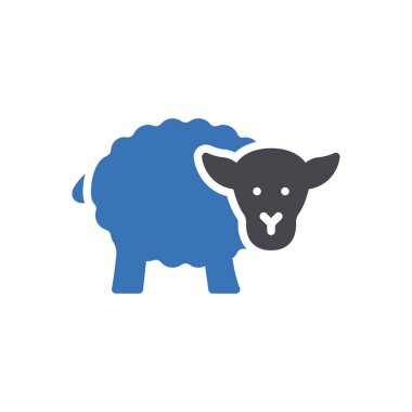 Web sitesi tasarımı ve masaüstü zarfları için koyun simgesi, geliştirme. Premium paketi.