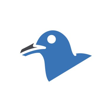 Web sitesi tasarımı ve masaüstü zarfları için kuş simgesi, geliştirme. Premium paketi.