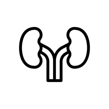 Web sitesi tasarımı ve masaüstü zarfları için böbrek simgesi, geliştirme. Premium paketi.