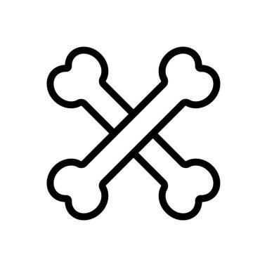 Web sitesi tasarımı ve masaüstü zarfları için kemik çapraz simgesi, geliştirme. Premium paketi.