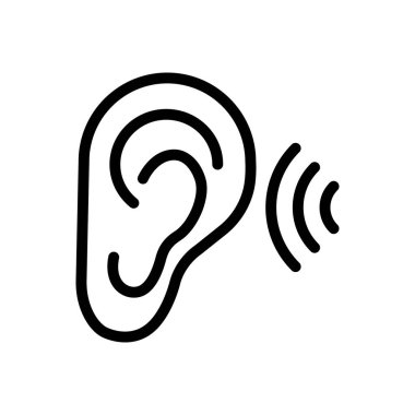 Web sitesi tasarımı ve masaüstü zarfları için kulak simgesi, geliştirme. Premium paketi.