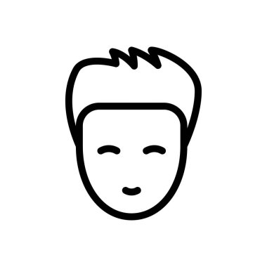 erkek yüzü simgesi web sitesi tasarımı ve masaüstü zarfları için, geliştirme. Premium paketi.