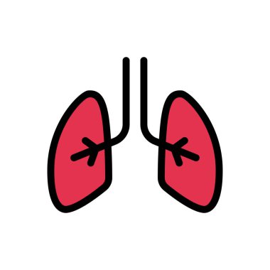 Ciğerler web sitesi tasarımı ve masaüstü zarfları için ikon, geliştirme. premium paket.