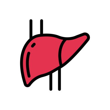 Web sitesi tasarımı ve masaüstü zarfları için karaciğer simgesi, geliştirme. Premium paketi.