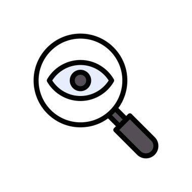 Web sitesi tasarımı ve masaüstü zarfları için arama göz simgesi, geliştirme. Premium paketi.