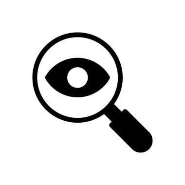 Web sitesi tasarımı ve masaüstü zarfları için arama göz simgesi, geliştirme. Premium paketi.