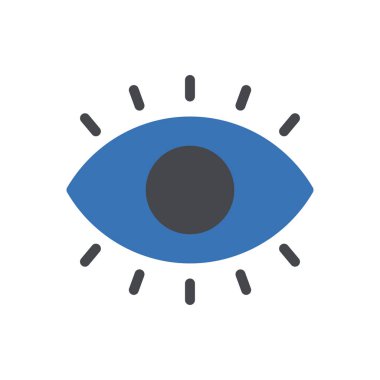 Web sitesi tasarımı ve masaüstü zarfları için göz simgesi, geliştirme. premium paket.