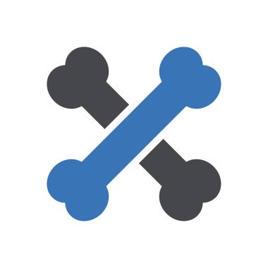 Web sitesi tasarımı ve masaüstü zarfları için kemik çapraz simgesi, geliştirme. Premium paketi.