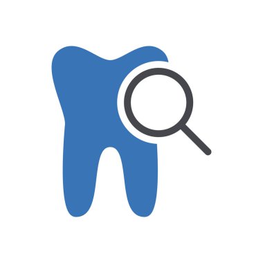 Web sitesi tasarımı ve masaüstü zarfları için arama diş simgesi, geliştirme. Premium paketi.