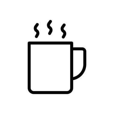 Web sitesi tasarımı ve masaüstü zarfları için sıcak çay simgesi, geliştirme. Premium paketi.