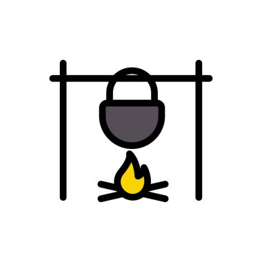 Web sitesi tasarımı ve masaüstü zarfları için yemek pişirme ikonu. Premium paketi.