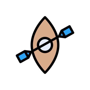 Web sitesi tasarımı ve masaüstü zarfları için kano kürekleri simgesi, geliştirme. Premium paketi.