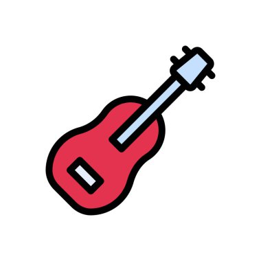 gitar simgesi web sitesi tasarımı ve masaüstü zarfları için, geliştirme. premium paket.