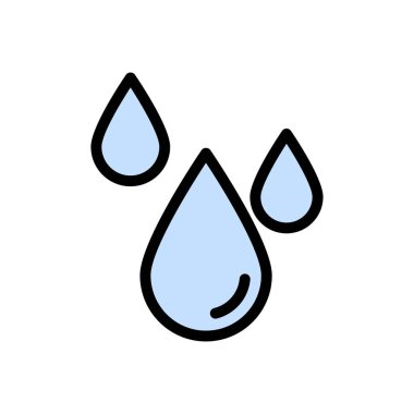 Web sitesi tasarımı ve masaüstü zarfları için yağmur damlası simgesi, geliştirme. Premium paketi.