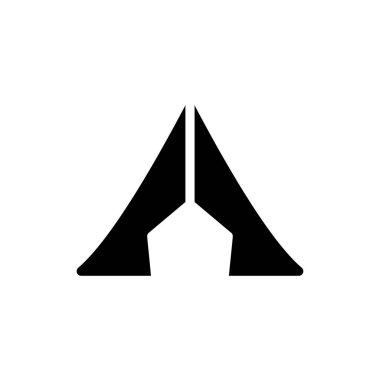 Web sitesi tasarımı ve masaüstü zarfları için kamp simgesi. Premium paketi.