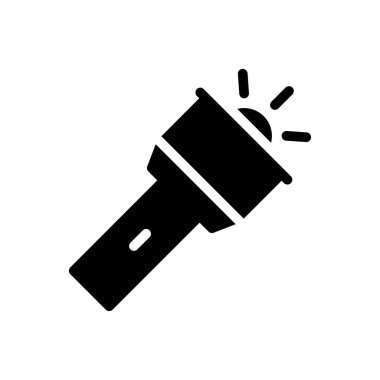 Web sitesi tasarımı ve masaüstü zarfları için flaş ışığı simgesi, geliştirme. Premium paketi.